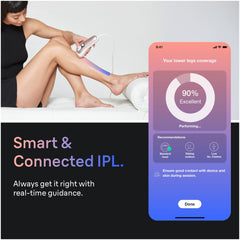 Braun Smart IPL, Skin i·Expert Pro 7: At Home Alternative to Laser Hair Removal with 3 Caps, Facial Hair Trimmer, and Leather Pouch, IPL7219
