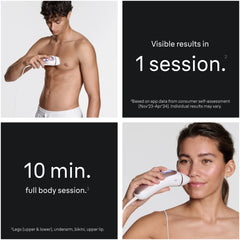 Braun Skin i·expert Smart IPL: At Home Alternative to Laser Hair Removal with 4 Caps and Vanity Case, PL7387