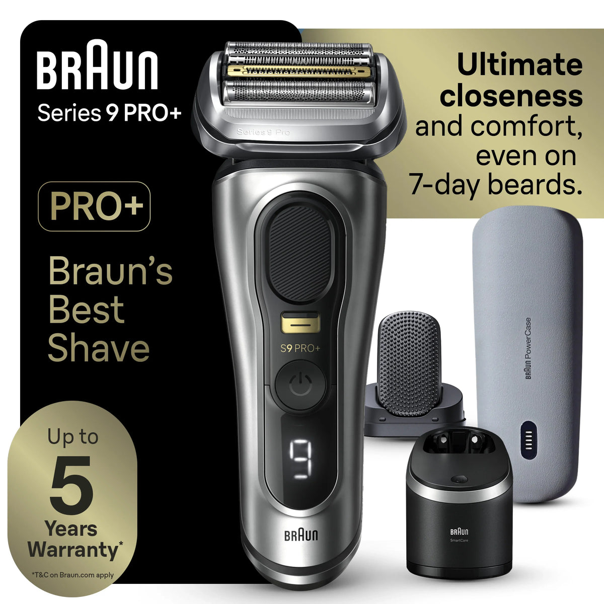 Series 9 PRO+ Electric Shaver with PowerCase, 6-in-1 SmartCare Center, ProComfort Head, 9599cc