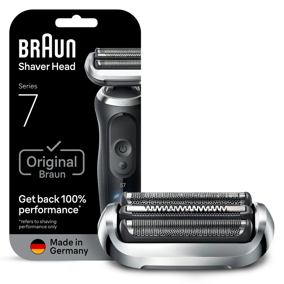 Braun Electric Shaver Head Replacement Part 74s Silver, Compatible with Series 7 Electric Razors for Men